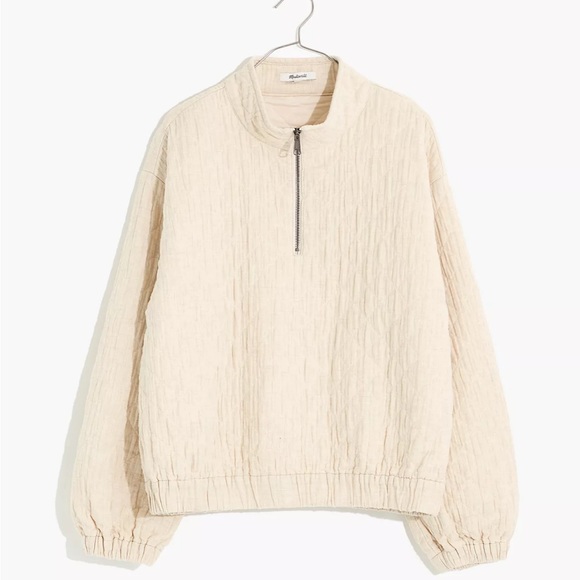 Madewell Sweaters - NWT Madewell Diamond Jacquard Half-Zip Sweater